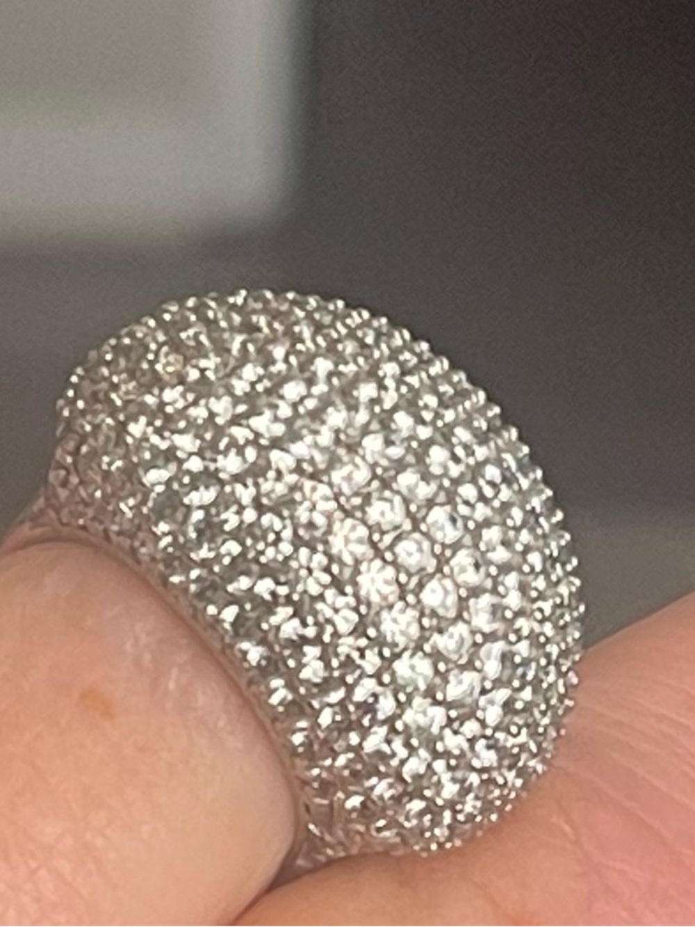 ⚜️Vintage Jean Dousset Dome Pave CZ Sterling Silver (925) SZ 7 Ring